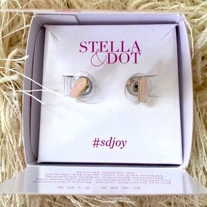 Stella & Dot Rose Quartz Studs